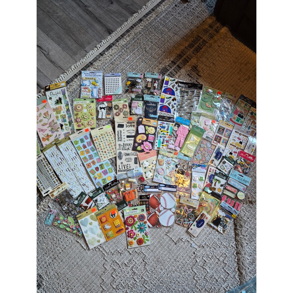 Huge Scrapbooking Sticker Lot Jolees Boutique K&Company Creative Memories Mixed